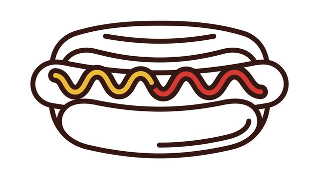 Hot Dog Vector Illustration