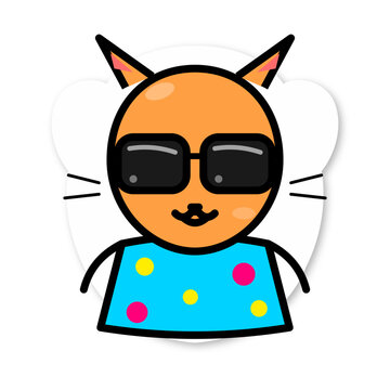 Vector 4 funny custom cat cha