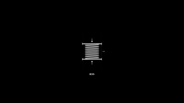 Abstract illustration of a coiled spring or helix on a black background
