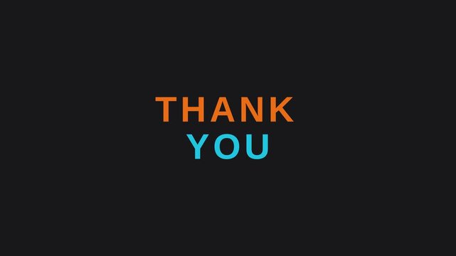 Motion Thank You Text Animation Video for Appreciation and Gratitude Messages.