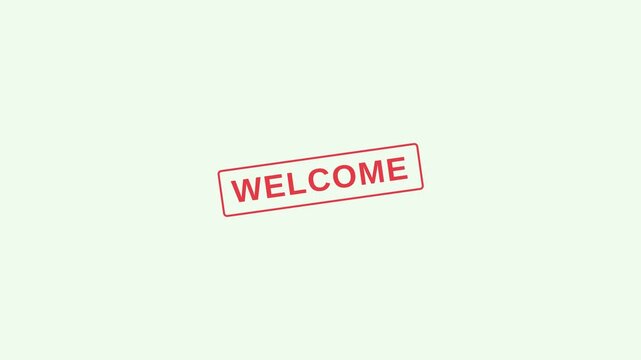 Motion Welcome Sign Animation for Greeting and Hospitality in Video.
