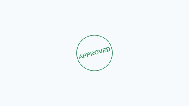 Dynamic motion video capturing approved sign on white background