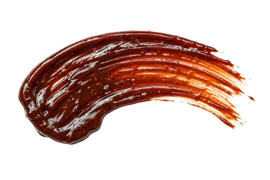 Dark Smoky BBQ Sauce Brush Stroke in Bold Arc