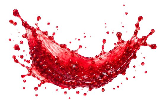 Raspberry Red Berry Coulis Splash with Visible Seeds