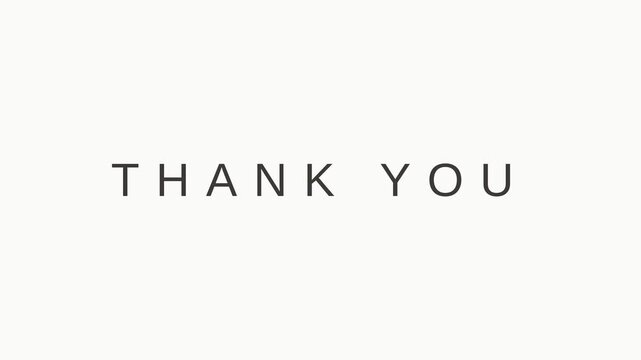 Motion Thank You Text Video for Appreciation and Gratitude Expression in Digital Format.