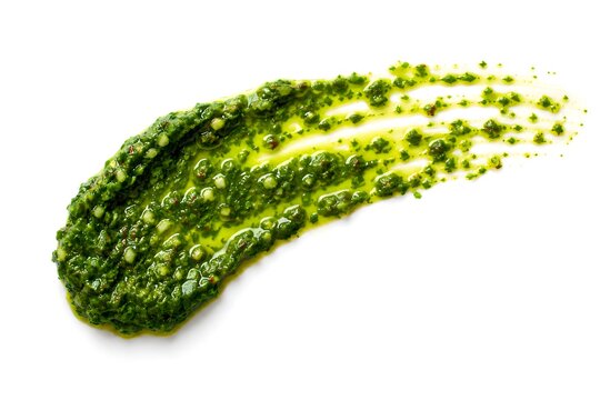 Vivid Green Chimichurri Spoon Smear with Parsley and Garlic