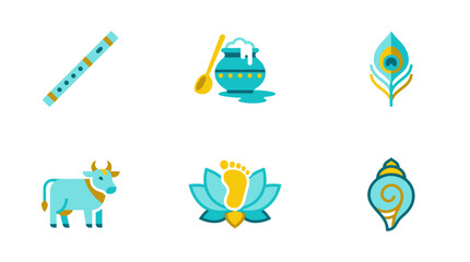 Obraz premium Baby Footprint Inside Lotus Concept of Janmashtami Sacred Childhood