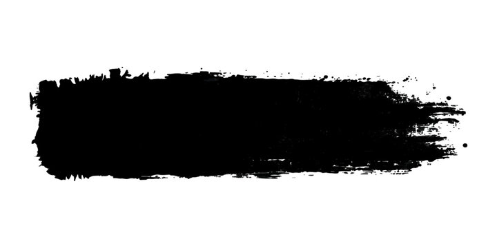 Hand-drawn brush stroke marks, textured paint smear, grungy ink splatter effect, rough dry brush texture element, expressive line art for scrapbooking design.