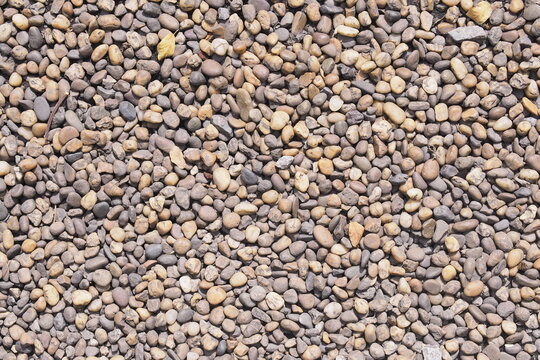 Fine Gravel and Small Pebble Stone Texture Background Ideal for Landscaping Ground Cover and Construction Design