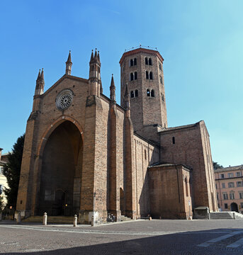 Basilica of Sant'Antonino in Piacenza, a famous Romanesque building dating back to the 11th century and dedicated to the patron saint of the city