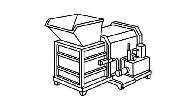 Industrial waste shredder machine for recycling heavy duty equipment