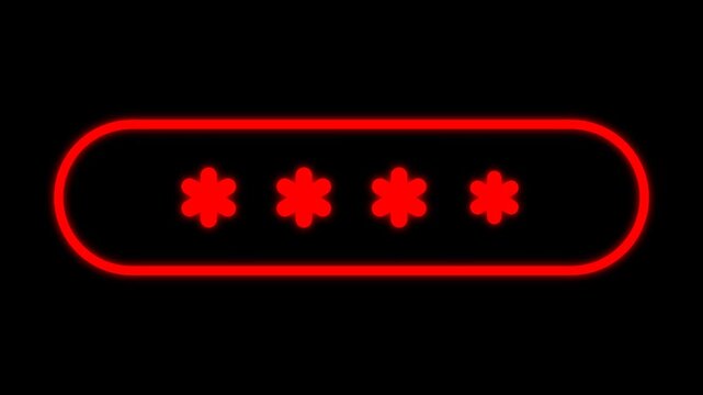 Minimalist Red Neon Glowing Line Path Loop Motion Graphics Background 4K