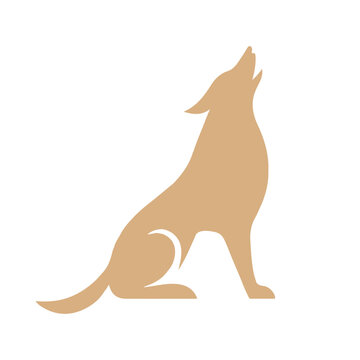 Elegant Wolf Silhouette Logo with Strong Animal Profile for Wildlife Outdoor Adventure Hunting Security Gaming and Modern Brand Identity