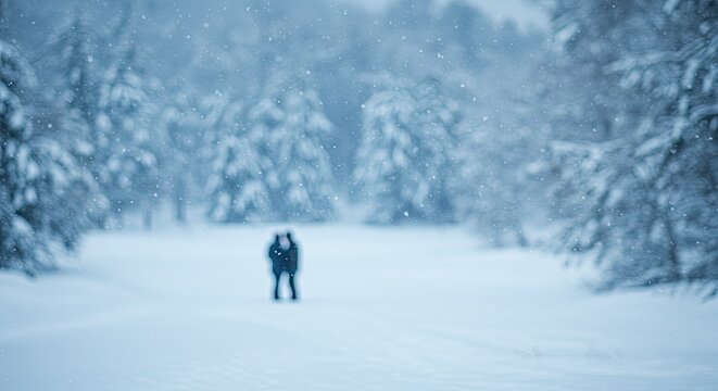 Solitary figure hiking through dense fog in mountainous terrain.