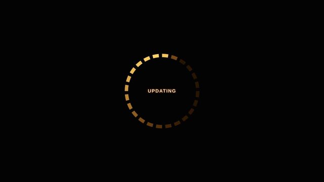Dynamic motion of colorful loading circle animation in video sequence for digital interface design.