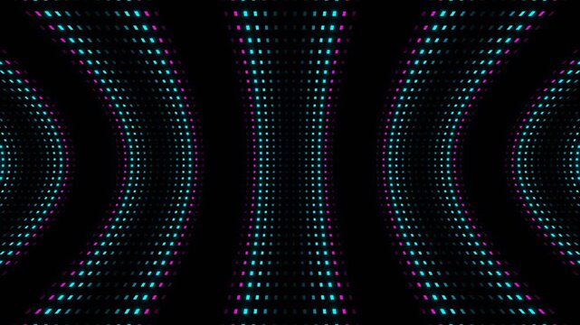 Pink and Cyan Neon Square Curves Moving Background VJ Loop in 4K