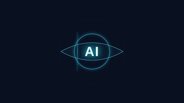 Futuristic AI motion technology visualization with glowing digital interface and dynamic effects.