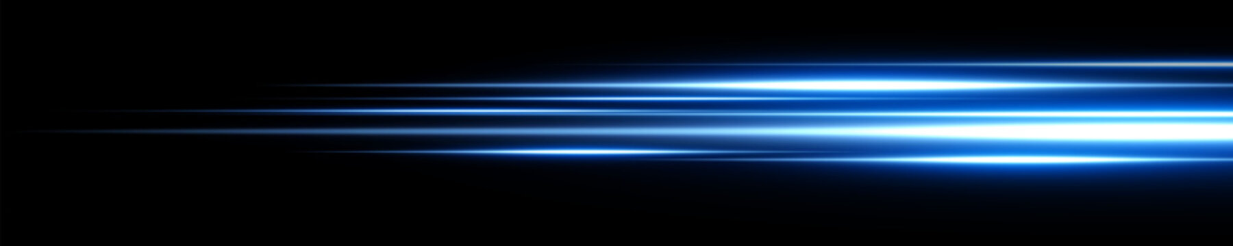 Glowing dynamic blue lines, movement lines, luminous strip, shining rays, explosion, sunrise flash light streak rays, bright streak, neon light flare effect