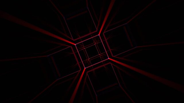 Red and Blue Symmetrical Light Burst Tunnel Background VJ Loop in 4K