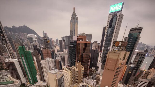 Hong Kong island amazing skyline