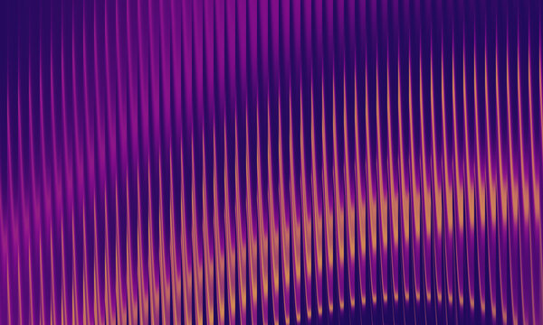 Sleek metallic vertical stripes in purple and copper gradient for modern backdrop design.