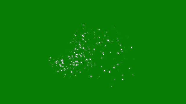 Glowing magic glitter trail animation with twinkling stars,magical sparkle dust, fairy doodle stars,and a shimmering starlight trail on a green screen background in vibrant 4K.