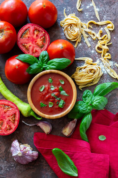 Tomato Pasta Preparation.