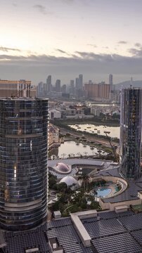 amazing macau skyline in daytime vertical