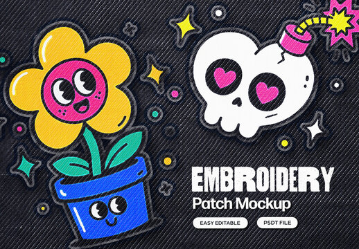Embroidery Patch Mockup