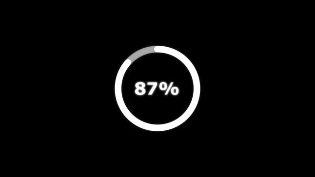 white loading animation, circle loading icon, circle loading, circular loading mark on black background
