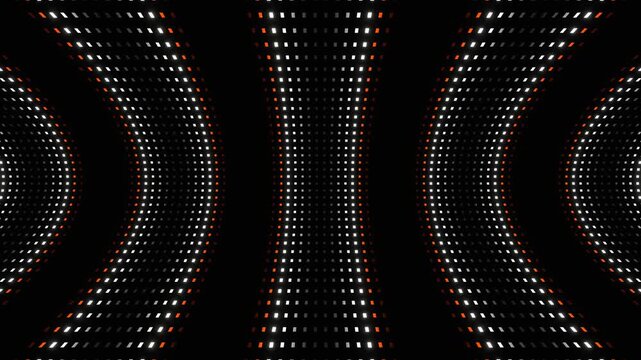 Orange and White Neon Square Curves Moving Background VJ Loop in 4K