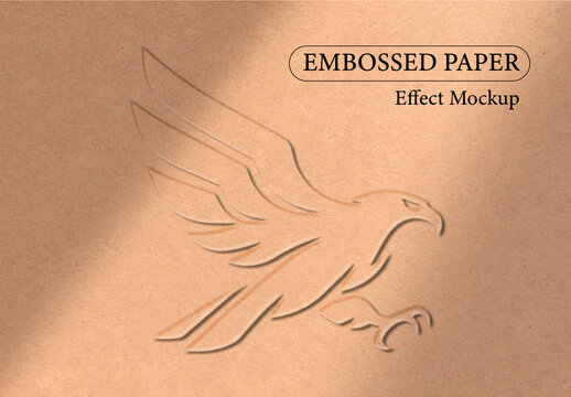 Embossed Paper Effect Mockup