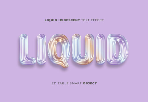 Liquid Iridescent Text Effect