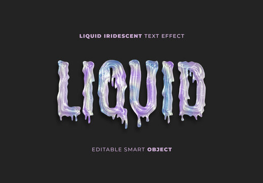 Liquid Iridescent Text Effect