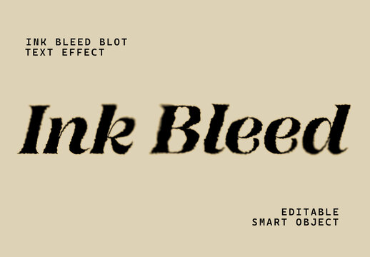 Ink Bleed Blot Text Effect