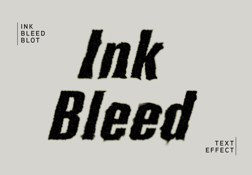 Ink Bleed Blot Text Effect