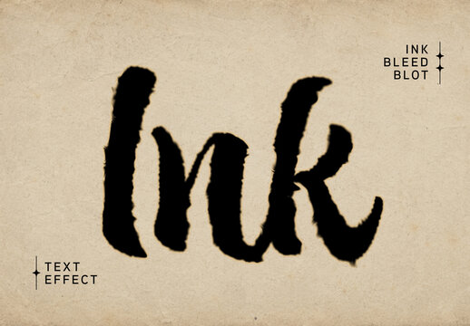 Ink Bleed Blot Text Effect