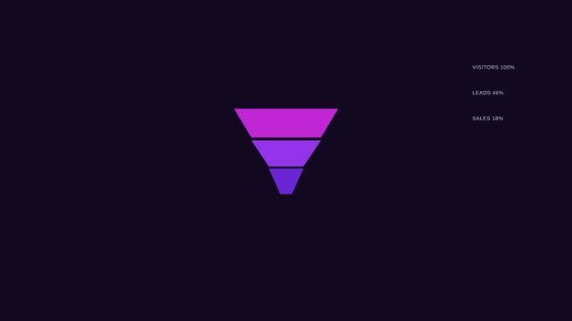 Motion of a neon purple triangle with horizontal lines in a dark digital environment.