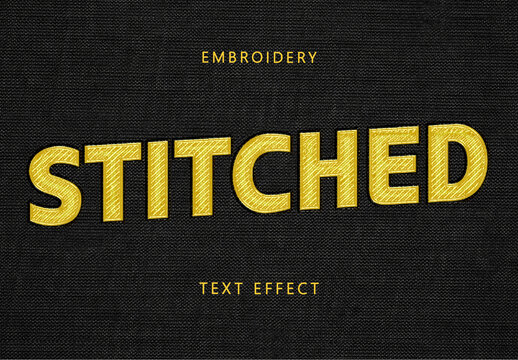 Embroidery Text Effect
