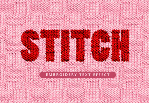 Embroidery Text Effect