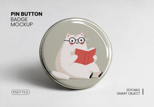 Pin Button Badge Mockup