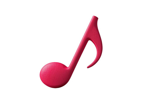 Simple glossy pink music note icon