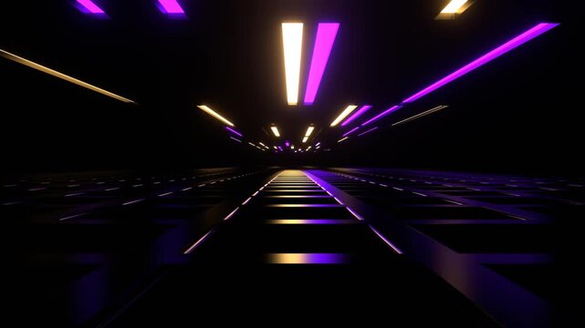 Purple and Yellow Strobe Behind Bars Background VJ Loop in 4K