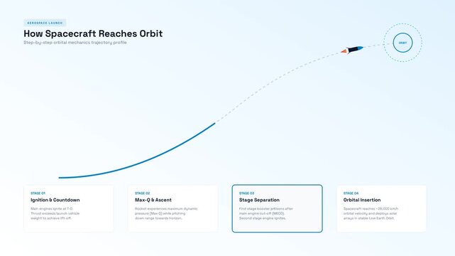 Detailed Steps of Rocket Launching Process in Orbital Mechanics with Focus on Countdown, Ascent, Stage Separation, and Insertion Techniques