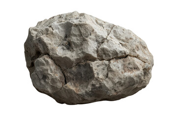 Obraz premium Large rough gray natural rock with cracked surface