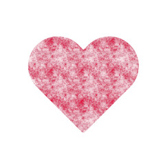 Obraz premium Pink Grunge Textured Heart Clipart with Transparent Background