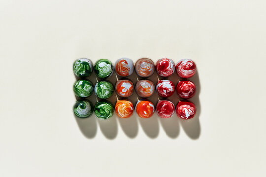 Colorful chocolate pralines.