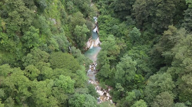 Beautiful scenery of Okatse Canyon in Georgia