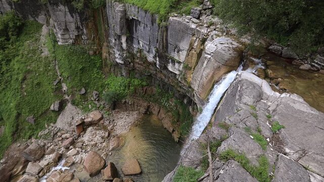 Beautiful scenery of Okatse Canyon in Georgia