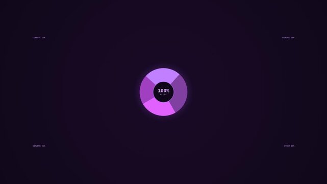 Dynamic Motion Abstract Loop with Purple Circular Design for Digital Art.
